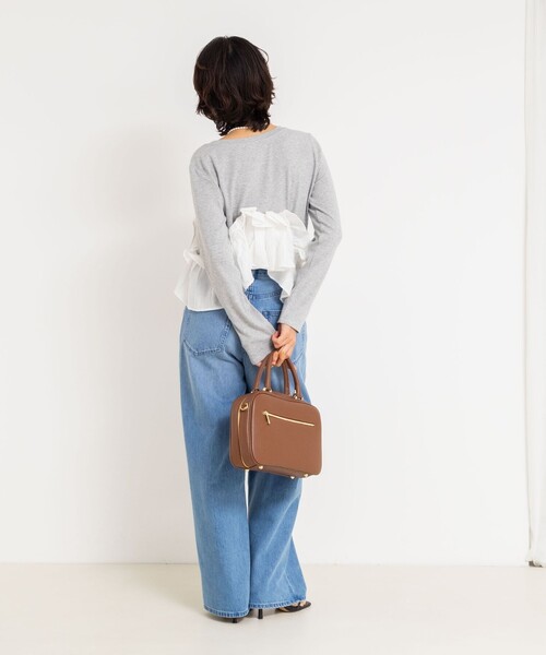 tシャツ 3WAYリブフリルロンT レディース Rie Miller tシャツ 3WAYリブフリルロンT レディース : ZOZOTOWN