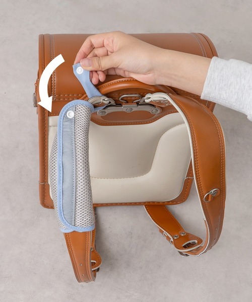 MKD.ZAKKA（エムケーディーザッカ）の「ランドセル肩パッド 3層構造 通気性メッシュ 安全反射材付 肩ベルト固定でズレない（ランドセル・キッズ・スカイブルー/ブラック/ラベンダー/ネイビー・FREE）」の17枚目の写真