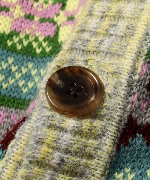 BEAMS BOY（ビームスボーイ）の「【2/5再値下げ】フェアアイル 5分袖 カーディガン（カーディガン/ボレロ・レディース・グレー/ブラック・ONE SIZE）」の6枚目の写真