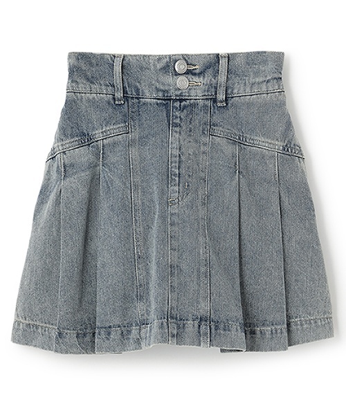 LOVETOXIC（ラブトキシック）の「美脚見えデニムプリーツスカパン（スカート・キッズ・グレー/ブルー/ライトブルー・L/SS/S/M）」の13枚目の写真