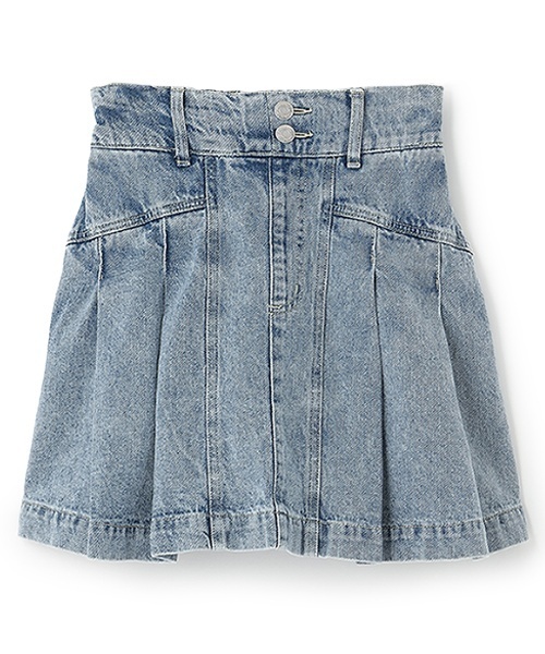 LOVETOXIC（ラブトキシック）の「美脚見えデニムプリーツスカパン（スカート・キッズ・グレー/ブルー/ライトブルー・L/SS/S/M）」の12枚目の写真