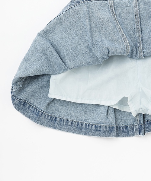 LOVETOXIC（ラブトキシック）の「美脚見えデニムプリーツスカパン（スカート・キッズ・グレー/ブルー/ライトブルー・L/SS/S/M）」の6枚目の写真