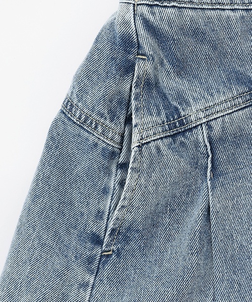 LOVETOXIC（ラブトキシック）の「美脚見えデニムプリーツスカパン（スカート・キッズ・グレー/ブルー/ライトブルー・L/SS/S/M）」の4枚目の写真