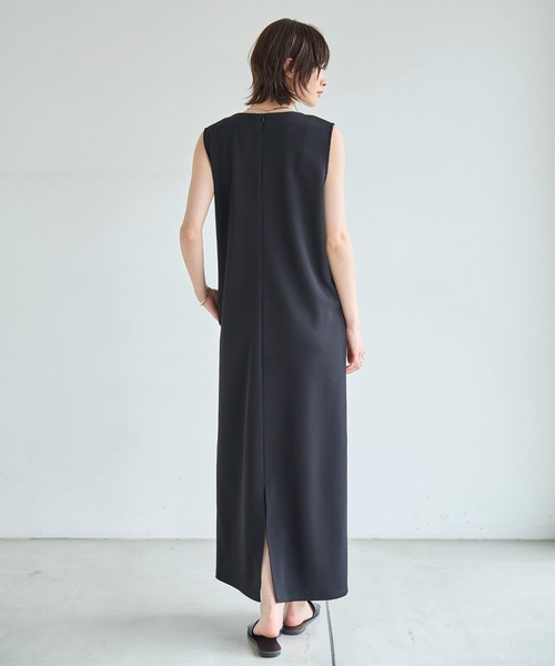 meilmada（メイルマダ）の「キーネックロングワンピース（ワンピース・レディース・ベージュ/ブラック・FREE）」の3枚目の写真