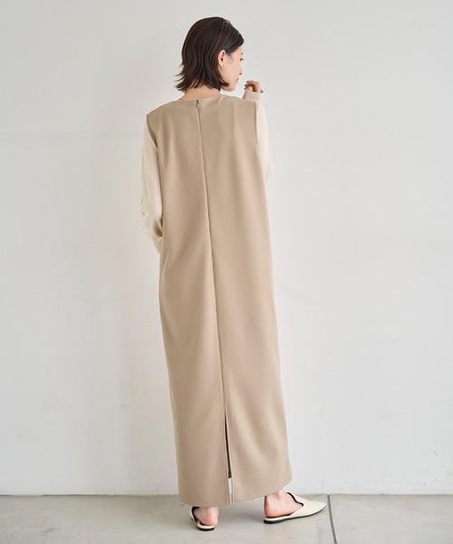 meilmada（メイルマダ）の「キーネックロングワンピース（ワンピース・レディース・ベージュ/ブラック・FREE）」の10枚目の写真
