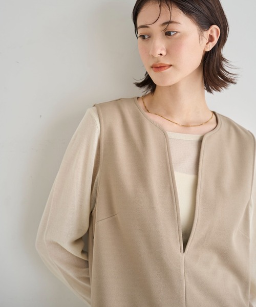 meilmada（メイルマダ）の「キーネックロングワンピース（ワンピース・レディース・ベージュ/ブラック・FREE）」の19枚目の写真