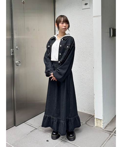 jouetie ZOZOTOWN限定 マルチWAYセットアップ ジュエティ マルチWAYセットアップ デニムジャケット Aラインスカート