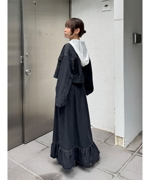 jouetie(ジュエティ)の「マルチWAYセットアップ デニムジャケット Aラインスカート(ワンピース・レディース・ピンク/グリーン/ブラック・MEDIUM)」の15枚目の写真