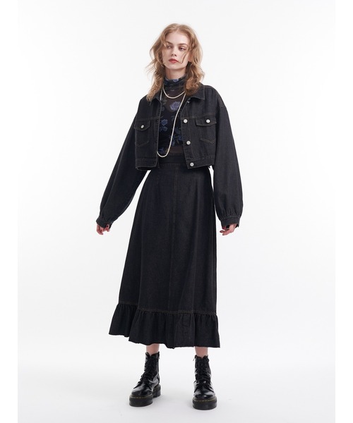 マルチWAYセットアップ デニムジャケット Aラインスカート