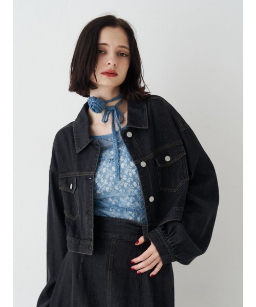 マルチWAYセットアップ デニムジャケット Aラインスカート