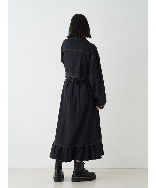 jouetie ジップアップデニムワンピース マルチWAYセットアップ デニムジャケット Aラインスカート