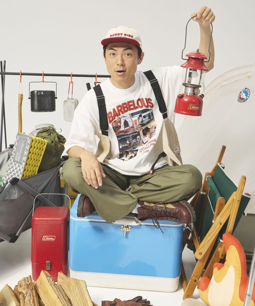 COLEMAN（コールマン）の「【Coleman×TAKEDA BBQwith BAYFLOW】フロントプリントTシャツ（Tシャツ/カットソー・メンズ・ホワイト/ブラック・MEDIUM/LARGE）」の6枚目の写真