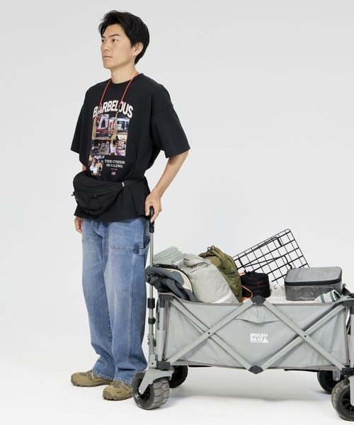 COLEMAN（コールマン）の「【Coleman×TAKEDA BBQwith BAYFLOW】フロントプリントTシャツ（Tシャツ/カットソー・メンズ・ホワイト/ブラック・MEDIUM/LARGE）」の9枚目の写真