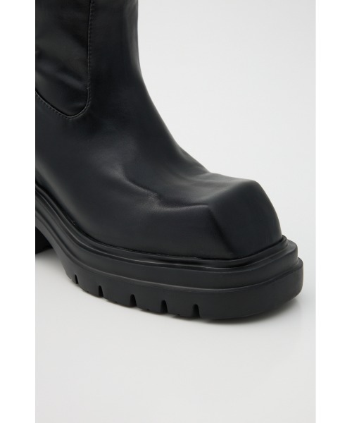 美脚チートブーツ】SQUARE TOE KNEE BOOTS スクエア トゥニー ブーツ