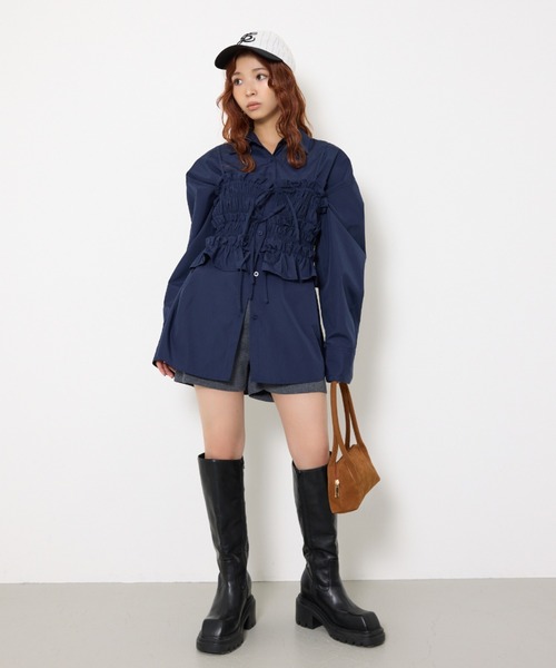 即購入⭕️美脚チートブーツ スクエア トゥニー ブーツ ロングブーツ　SLY 美脚チートブーツ】SQUARE TOE KNEE BOOTS スクエア トゥニー ブーツ