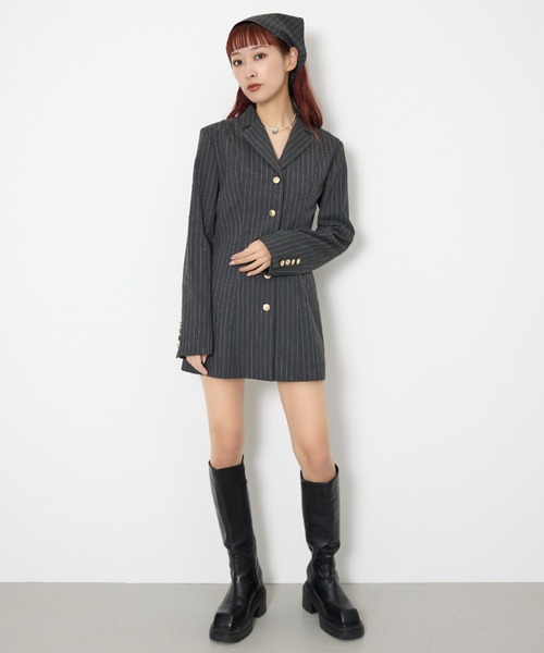 美脚チートブーツ】SQUARE TOE KNEE BOOTS スクエア トゥニー ブーツ