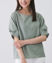 Jayro（ジャイロ）の「パール付きタックスリーブブラウス（シャツ/ブラウス）」