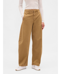 GAP | ミッドライズ ツイル バレルパンツ(その他パンツ)