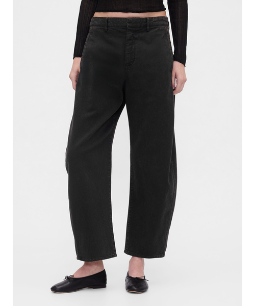 GAP(ギャップ)の「ミッドライズ ツイル バレルパンツ(その他パンツ・レディース・ブラウン/カーキ/ブラック/アイボリー・00/0/2/4/6/8/10/000)」の3枚目の写真