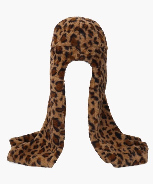 OVERRIDE（オーバーライド）の「OVERRIDE  MINIFUR WINTER SCARFCAP SGP / オーバーライド（キャップ・レディース・ダークグレー/ホワイト/レオパード・58cm）」の19枚目の写真