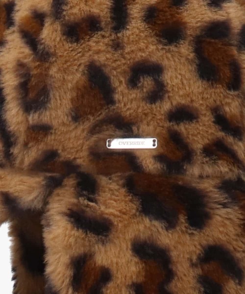 OVERRIDE（オーバーライド）の「OVERRIDE  MINIFUR WINTER SCARFCAP SGP / オーバーライド（キャップ・レディース・ダークグレー/ホワイト/レオパード・58cm）」の22枚目の写真