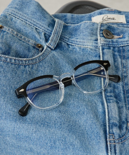 PAPILLONNER(パピヨネ)の「クリアコンビメガネ(メガネ・レディース・ベージュ/ブラック・FREE)」の1枚目の写真