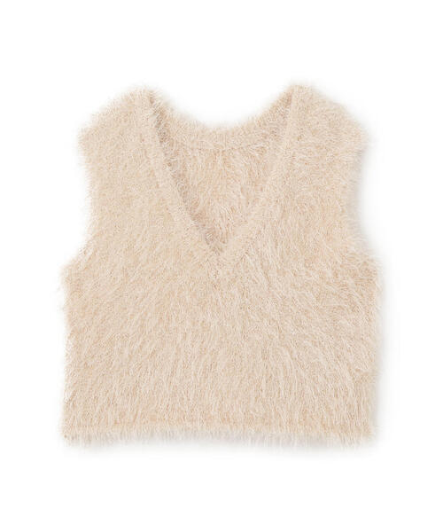 FREE'S MART（フリーズマート）の「◆〈ＭＦＭ〉ふわふわノースリニット（ニット/セーター・レディース・ベージュ/ホワイト・FREE）」の3枚目の写真