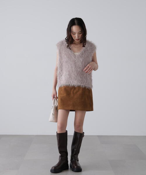 FREE'S MART（フリーズマート）の「◆〈ＭＦＭ〉ふわふわノースリニット（ニット/セーター・レディース・ベージュ/ホワイト・FREE）」の18枚目の写真