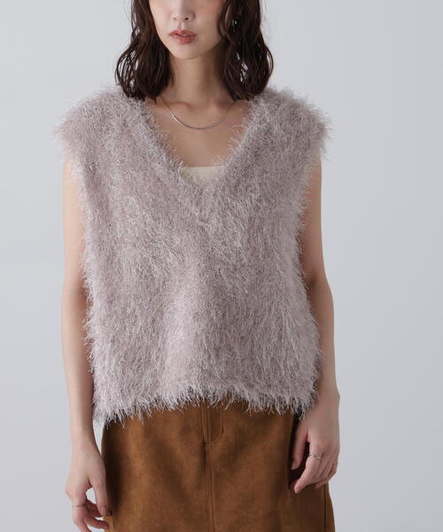 FREE'S MART（フリーズマート）の「◆〈ＭＦＭ〉ふわふわノースリニット（ニット/セーター・レディース・ベージュ/ホワイト・FREE）」の22枚目の写真