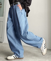 Classical Origin(�N���V�J���I���W��)�̃C���c�[�^�b�N ���C�h�o���[���f�j���^Inverted Two-Tuck Wide Balloon Denim(�f�j���p���c)