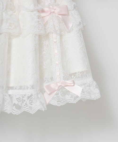 Fiorforte(フィオルフォルテ)の「Rosy doll lace onepiece(ワンピース・レディース・ホワイト/ピンク・FREE)」の13枚目の写真