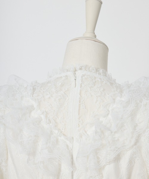 Fiorforte(フィオルフォルテ)の「Rosy doll lace onepiece(ワンピース・レディース・ホワイト/ピンク・FREE)」の11枚目の写真