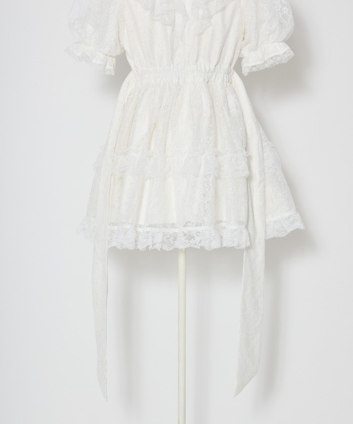 Fiorforte(フィオルフォルテ)の「Rosy doll lace onepiece(ワンピース・レディース・ホワイト/ピンク・FREE)」の12枚目の写真