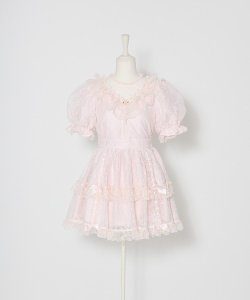 Fiorforte(フィオルフォルテ)の「Rosy doll lace onepiece(ワンピース・レディース・ホワイト/ピンク・FREE)」の15枚目の写真