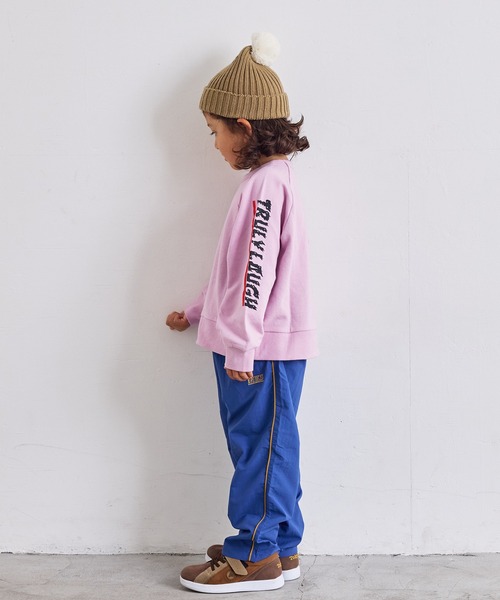 MARKEY'S（マーキーズ）の「スリーブプリントスウェット（スウェット・キッズ・ネイビー/ピンク/ブラック/カーキ/オフホワイト/杢グレー・80/90/95/100/110/120/130/140/150）」の20枚目の写真