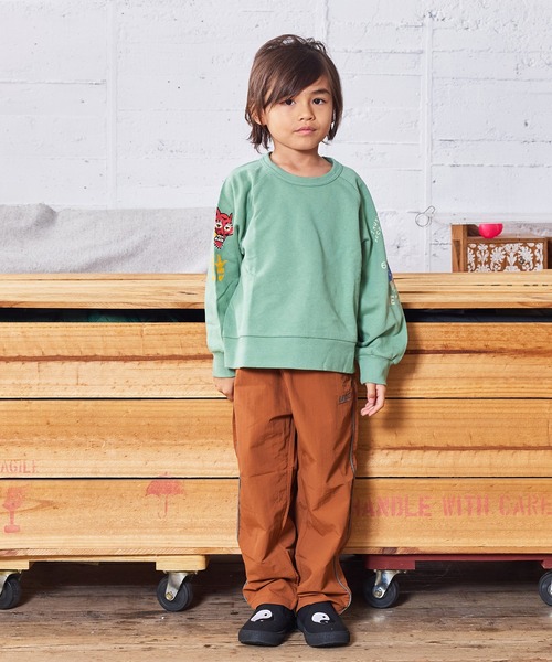 MARKEY'S（マーキーズ）の「スリーブプリントスウェット（スウェット・キッズ・ネイビー/ピンク/ブラック/カーキ/オフホワイト/杢グレー・80/90/95/100/110/120/130/140/150）」の22枚目の写真