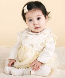 未使用淡い黄色の長袖シャツロンパース Amazon.co.jp: [Baby Nest] ベビー服 女の子 ロンパース