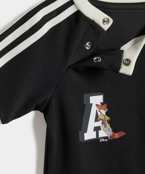 adidas（アディダス）の「adidas ディズニー スリーストライプス ボディシャツ キッズ / アディダスオリジナルス adidas Originals（ロンパース・キッズ・ブラック・60/70/80/90）」の3枚目の写真