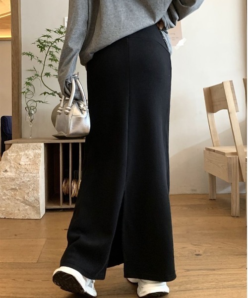 cammie(キャミー)の「フロント2ポケットスエットロングスカート(スカート・レディース・ダークグレー/ブラック・MEDIUM/LARGE)」の11枚目の写真