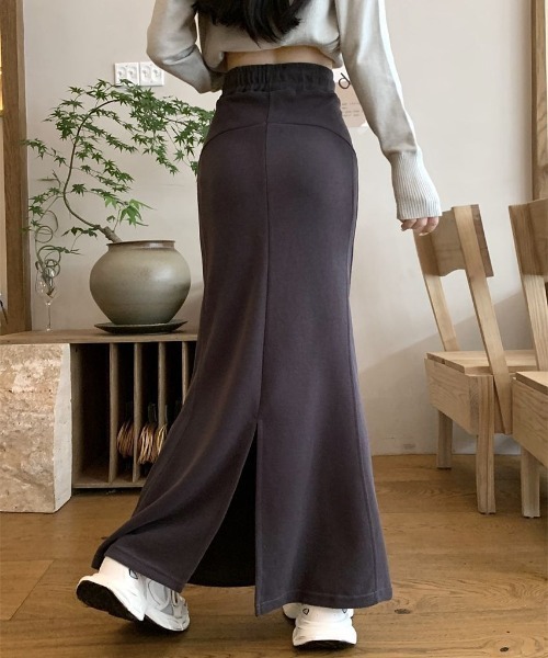 cammie(キャミー)の「フロント2ポケットスエットロングスカート(スカート・レディース・ダークグレー/ブラック・MEDIUM/LARGE)」の16枚目の写真