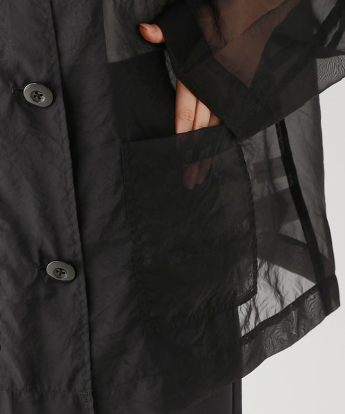 RAGEBLUE（レイジブルー）の「ルーズシアーシャツカバーオール（シャツ/ブラウス・レディース・ダークブラウン/ブラック/レッド系その他・FREE）」の21枚目の写真