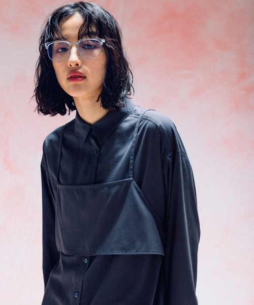 LEPSIM(レプシィム)の「キャミセットシャツ《2点セット》 577836(シャツ/ブラウス・レディース・ブラウン/グレイッシュベージュ/チャコールグレー・FREE)」の14枚目の写真