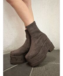 MURUA | プラットフォームスウェードブーツ(ブーツ)