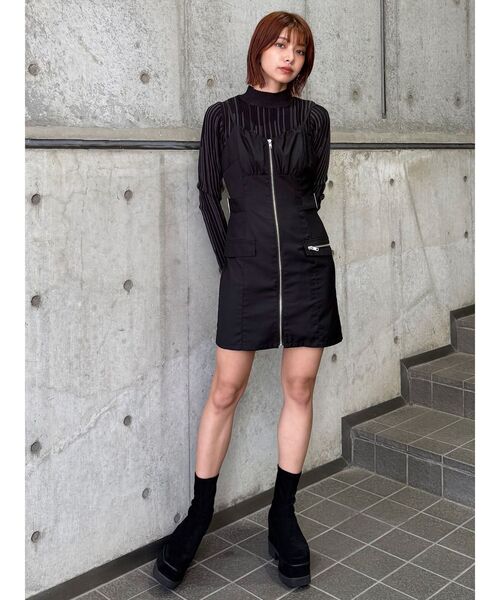 MURUA（ムルーア）の「プラットフォームスウェードブーツ（ブーツ・レディース・ブラウン/ブラック/アイボリー・24.5/23.5/22.5）」の19枚目の写真