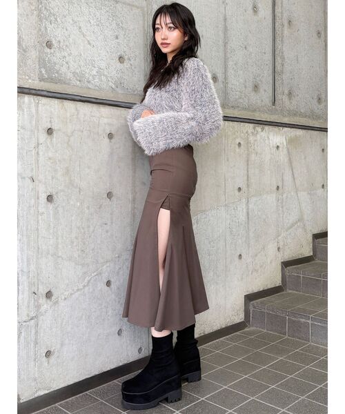 MURUA（ムルーア）の「プラットフォームスウェードブーツ（ブーツ・レディース・ブラウン/ブラック/アイボリー・24.5/23.5/22.5）」の17枚目の写真