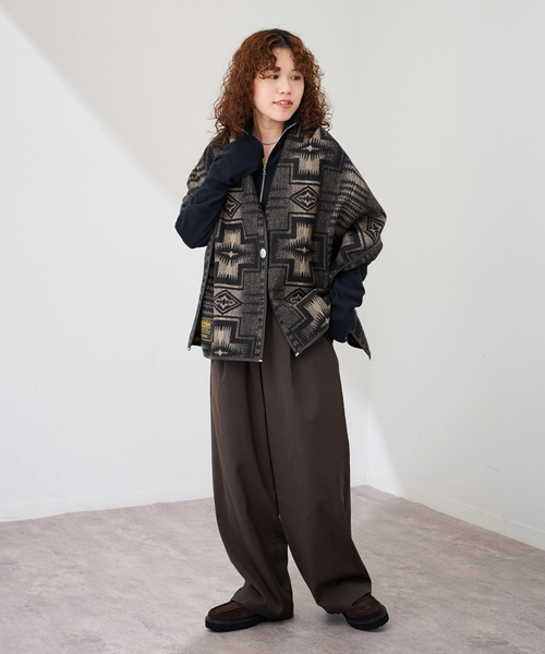 セール】≪手洗い可≫TWギャバリラックスパンツ（スラックス