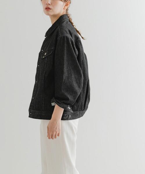 URBAN RESEARCH ROSSO WOMEN（アーバンリサーチ　ロッソ）の「『別注』Lee101 ×ROSSO　JACKET（デニムジャケット・レディース・ブラック・FREE）」の4枚目の写真