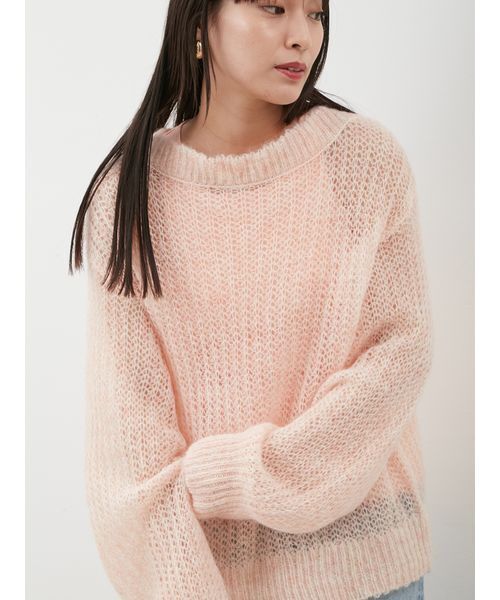 Mila Owen(ミラオーウェン)の「タンクSETローゲージモヘアルーズプルオーバー(ニット/セーター・レディース・ブラウン/ピンク/アイボリー・F)」の3枚目の写真