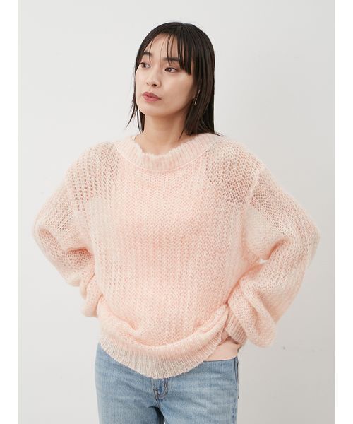 Mila Owen(ミラオーウェン)の「タンクSETローゲージモヘアルーズプルオーバー(ニット/セーター・レディース・ブラウン/ピンク/アイボリー・F)」の5枚目の写真