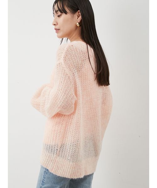 新品タグ付　タンクSETローゲージモヘアルーズプルオーバー　茶色 タンクSETローゲージモヘアルーズプルオーバー（ニット）｜Mila